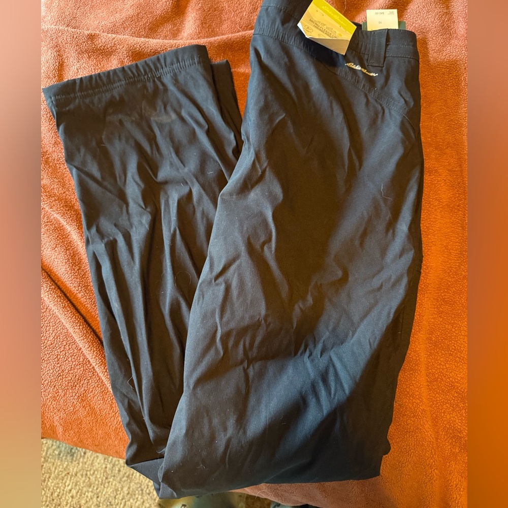 Eddie Bauer Women’s Fleece Lined Black Hiking Pants 10